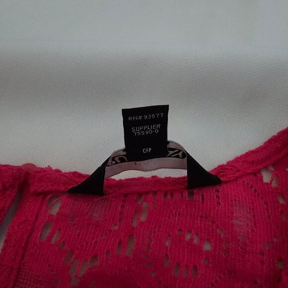 Project Runway Lively Pink Lace Overlay Cold Shoulder Top Women's Size XXL, NWT - Picture 8 of 11